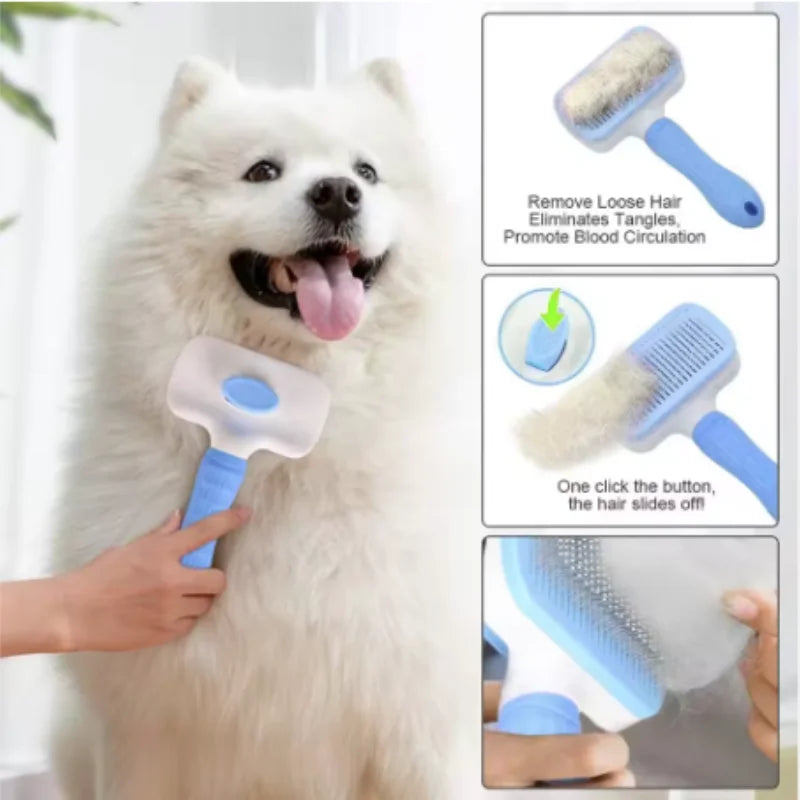 Cepillo autolimpiante para mascotas